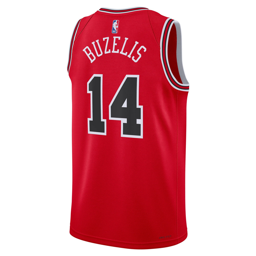 Chicago Bulls Nike Icon Swingman Jersey - Red - Matas Buzelis - Unisex product image 4, provided for visual reference and