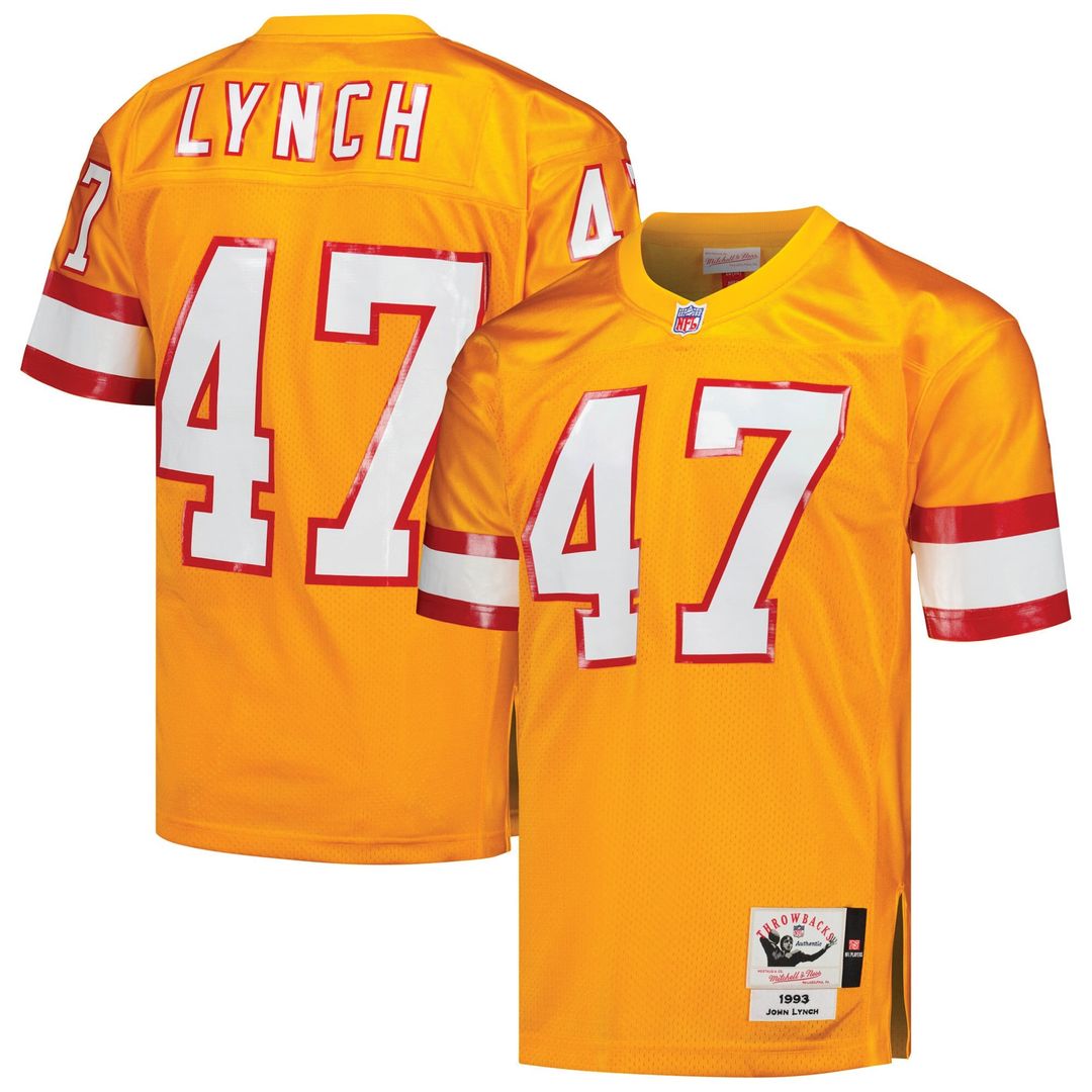 Tampa Bay Buccaneers 1993 John Lynch Mitchell & Ness Orange Authentic Throwback Retired Player Jersey product image 1,