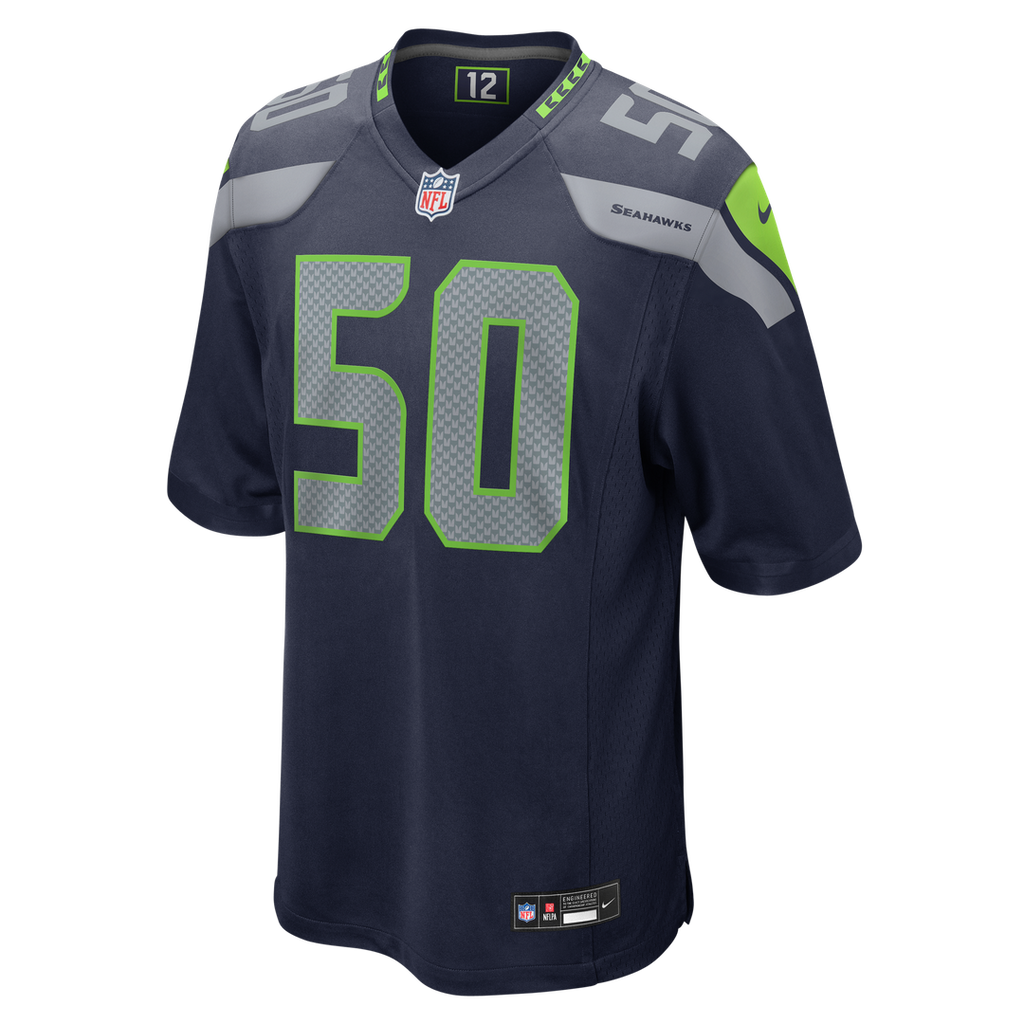 Seattle Seahawks Jared Ivey Nike College Navy Team Game Jersey product image 2, provided for visual reference and product