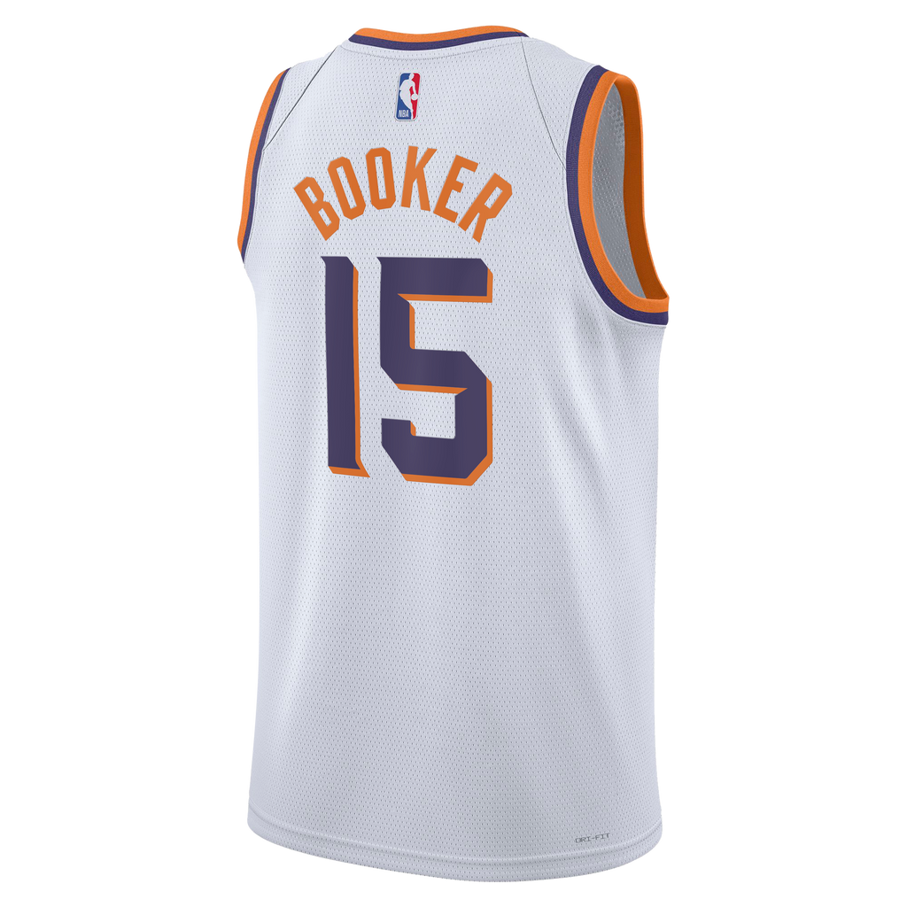Phoenix Suns Nike Association Edition Swingman Jersey - White - Devin Booker - Unisex product image 4, provided for visual