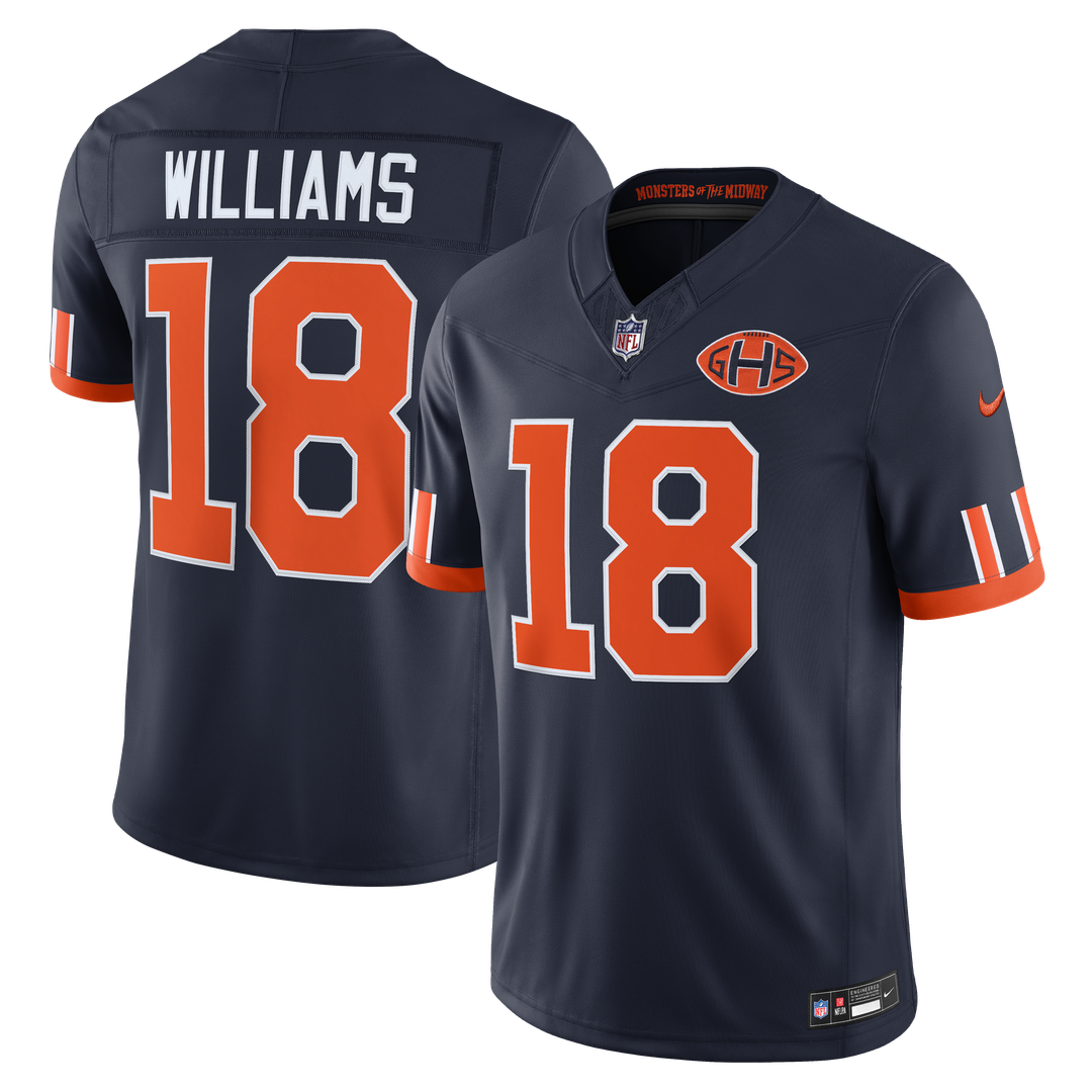 Chicago Bears Caleb Williams Nike Navy 2026 Rivalries Collection Stitched Limited Jersey product image 1, provided for