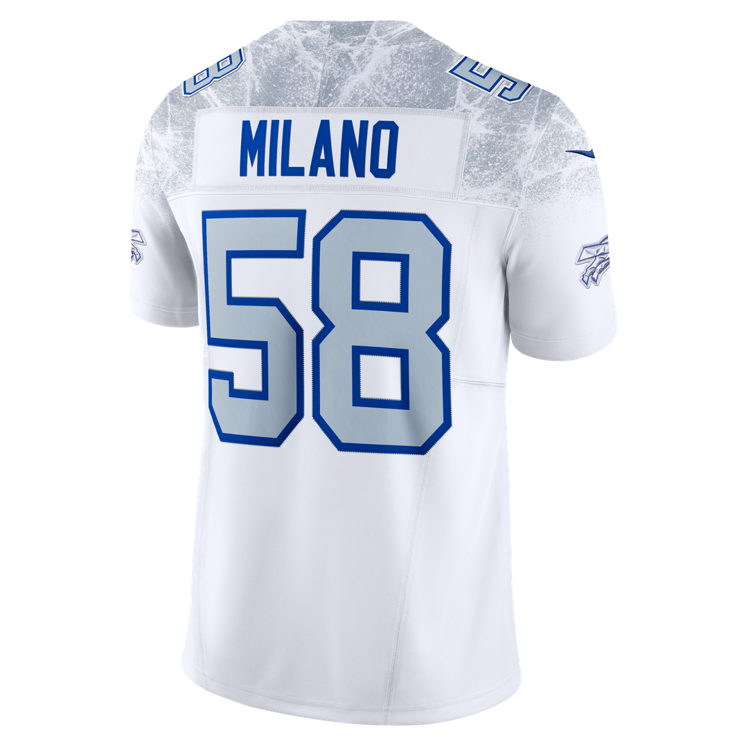 Buffalo Bills Matt Milano Nike White Rivalries Collection Stitched Limited Jersey product image 3, provided for visual