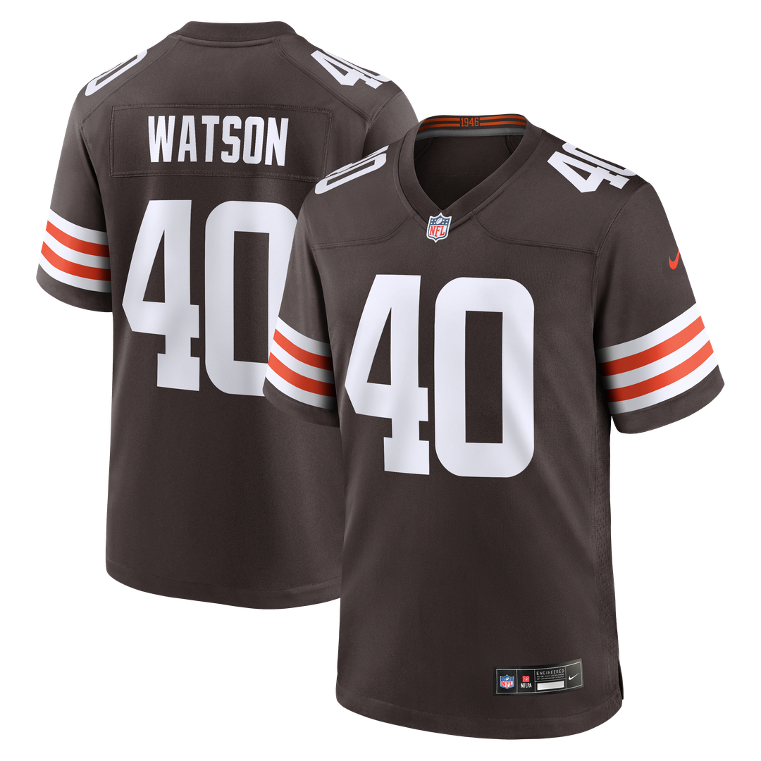 Cleveland Browns Nathaniel Watson Nike Brown Team Game Jersey product image 1, provided for visual reference and product