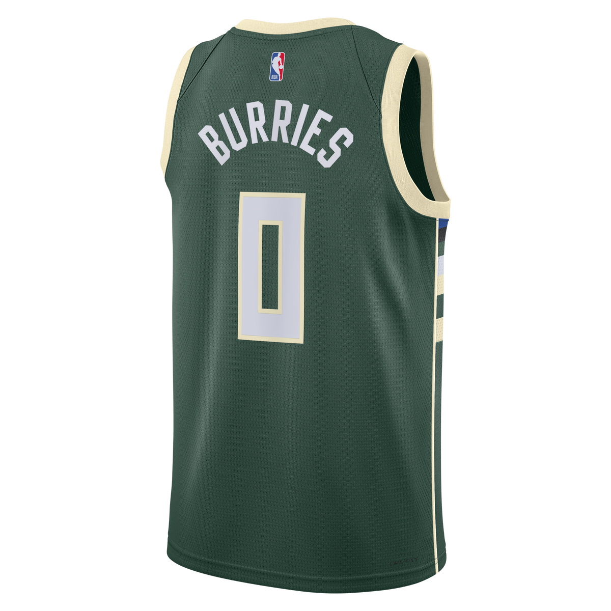 Milwaukee Bucks Nike Icon Swingman Jersey - Green - Brayden Burries - Unisex product image 4, provided for visual reference