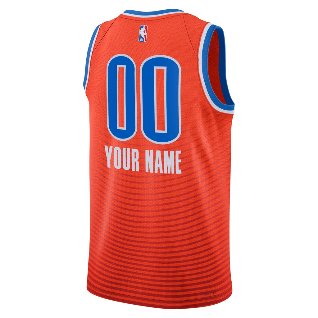 Oklahoma City Thunder Jordan Statement Swingman Jersey - Custom - Unisex product image 3, provided for visual reference and