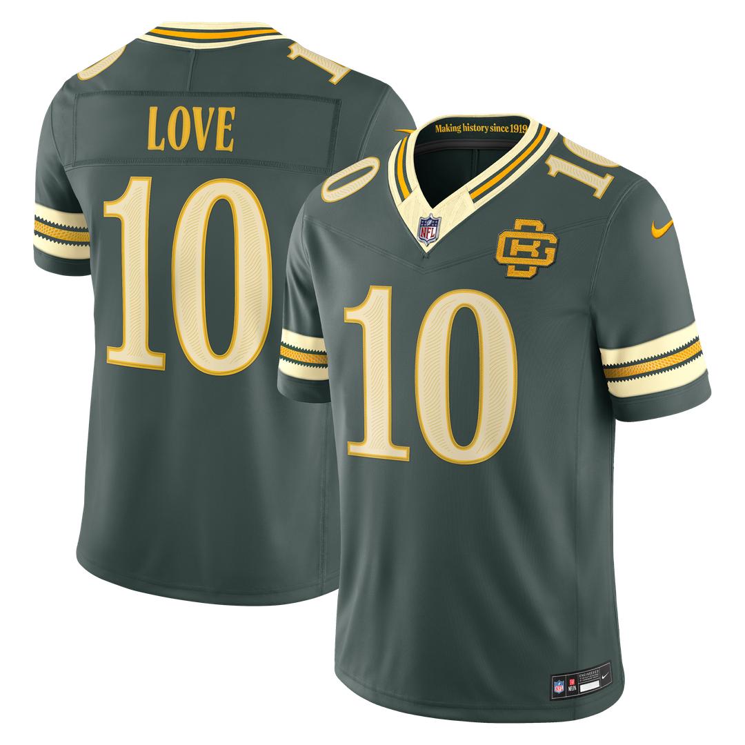 Green Bay Packers Jordan Love Nike Green 2026 Rivalries Collection Stitched Limited Jersey product image 1, provided for