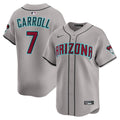 Arizona Diamondbacks Corbin Carroll Nike Gray Road Limited Player Jersey product image 1, provided for visual reference and