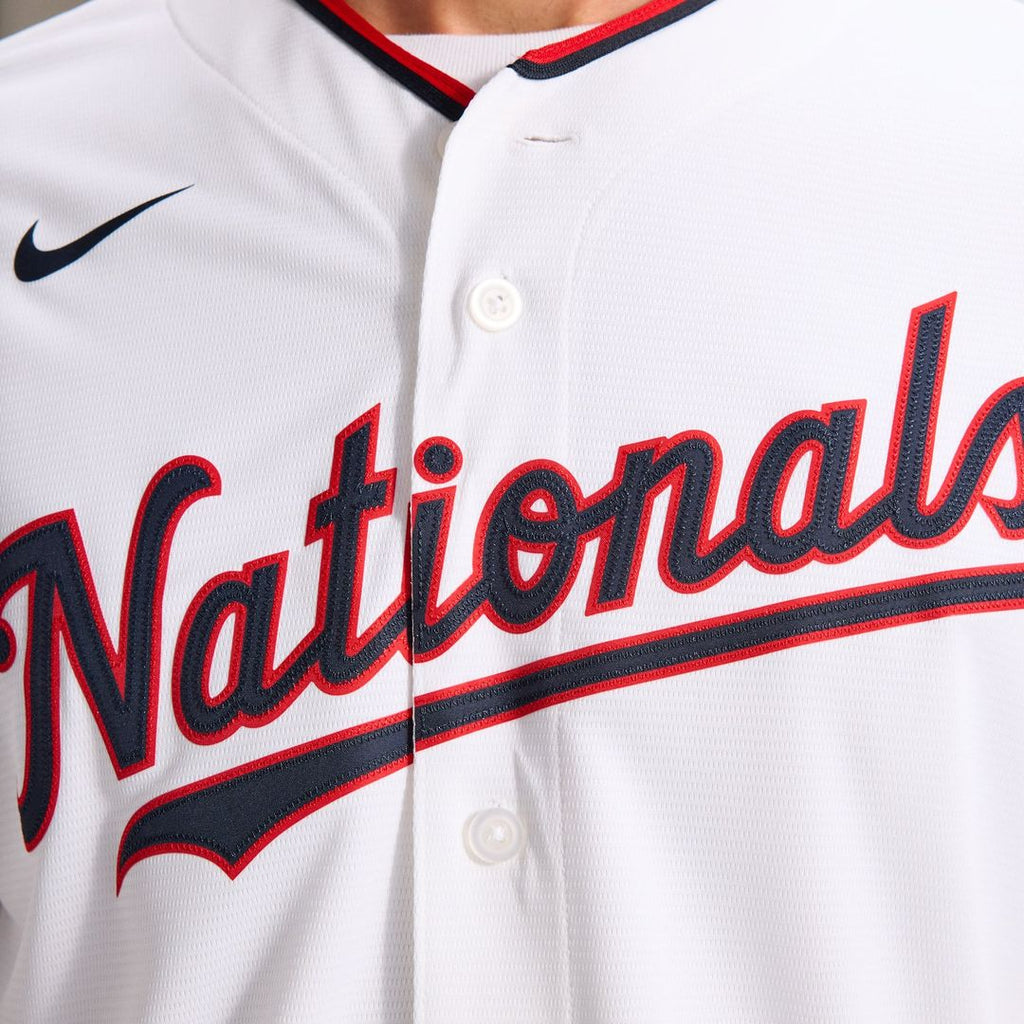 Washington Nationals CJ Abrams Nike White Home Replica Jersey product image 11, provided for visual reference and product