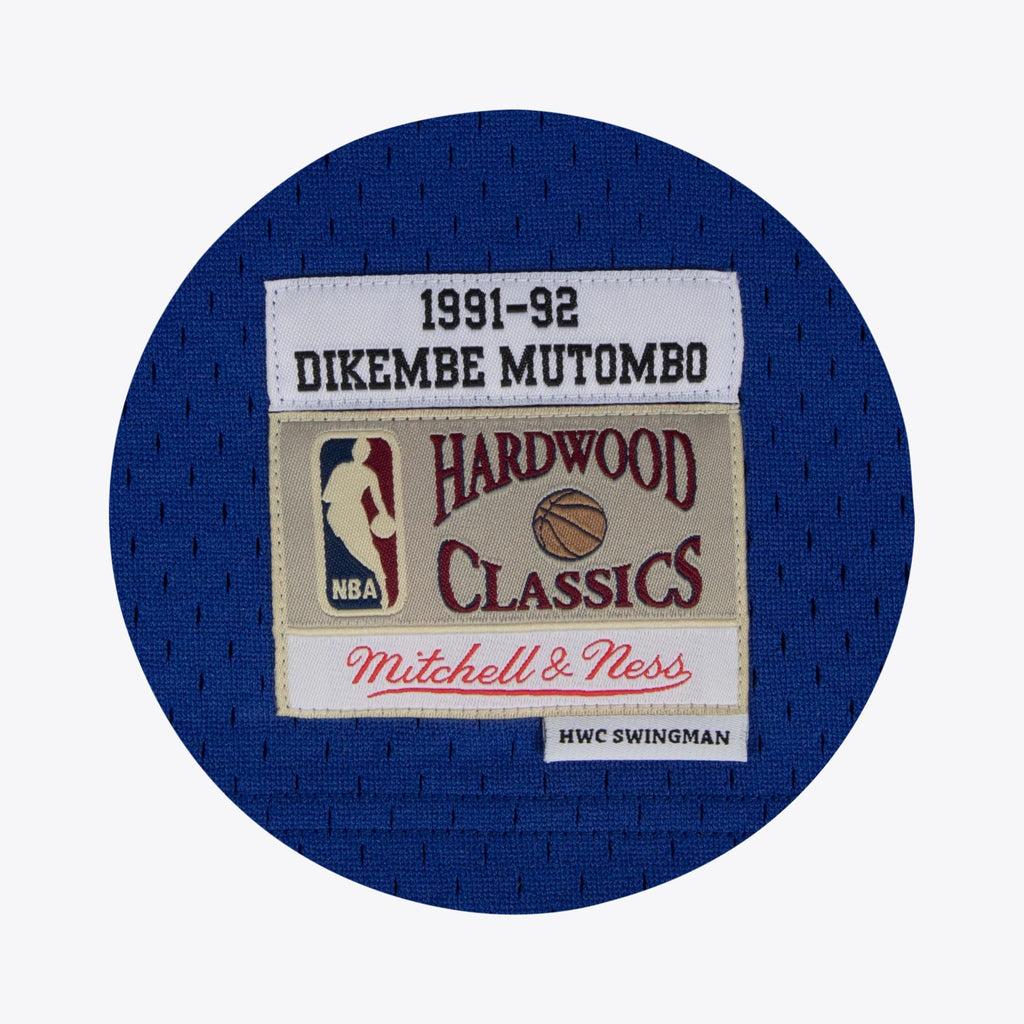 Denver Nuggets Dikembe Mutombo 1991 Hardwood Classics Home Swingman Jersey By Mitchell & Ness - White product image 4,