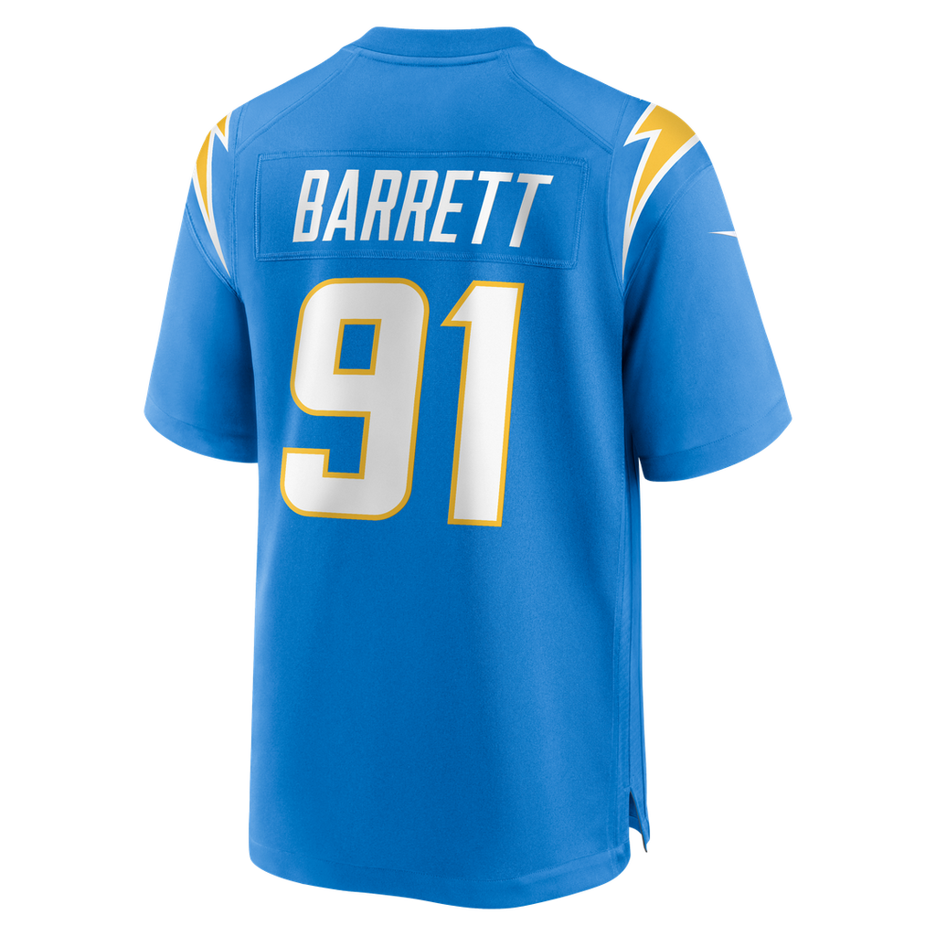 Los Angeles Chargers Nick Barrett Nike Powder Blue Team Game Jersey product image 5, provided for visual reference and