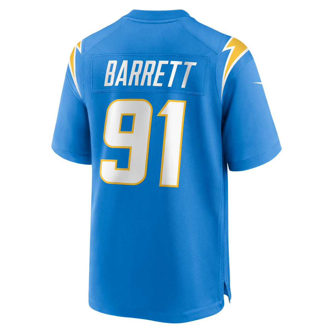 Los Angeles Chargers Nick Barrett Nike Powder Blue Team Game Jersey product image 5, provided for visual reference and