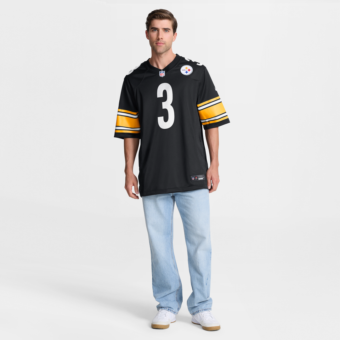 Pittsburgh Steelers Jaquan Brisker Nike Black Team Game Jersey product image 2, provided for visual reference and product