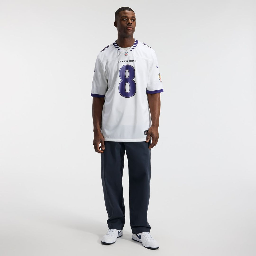 Baltimore Ravens Lamar Jackson Nike White Game Jersey product image 18, provided for visual reference and product detail