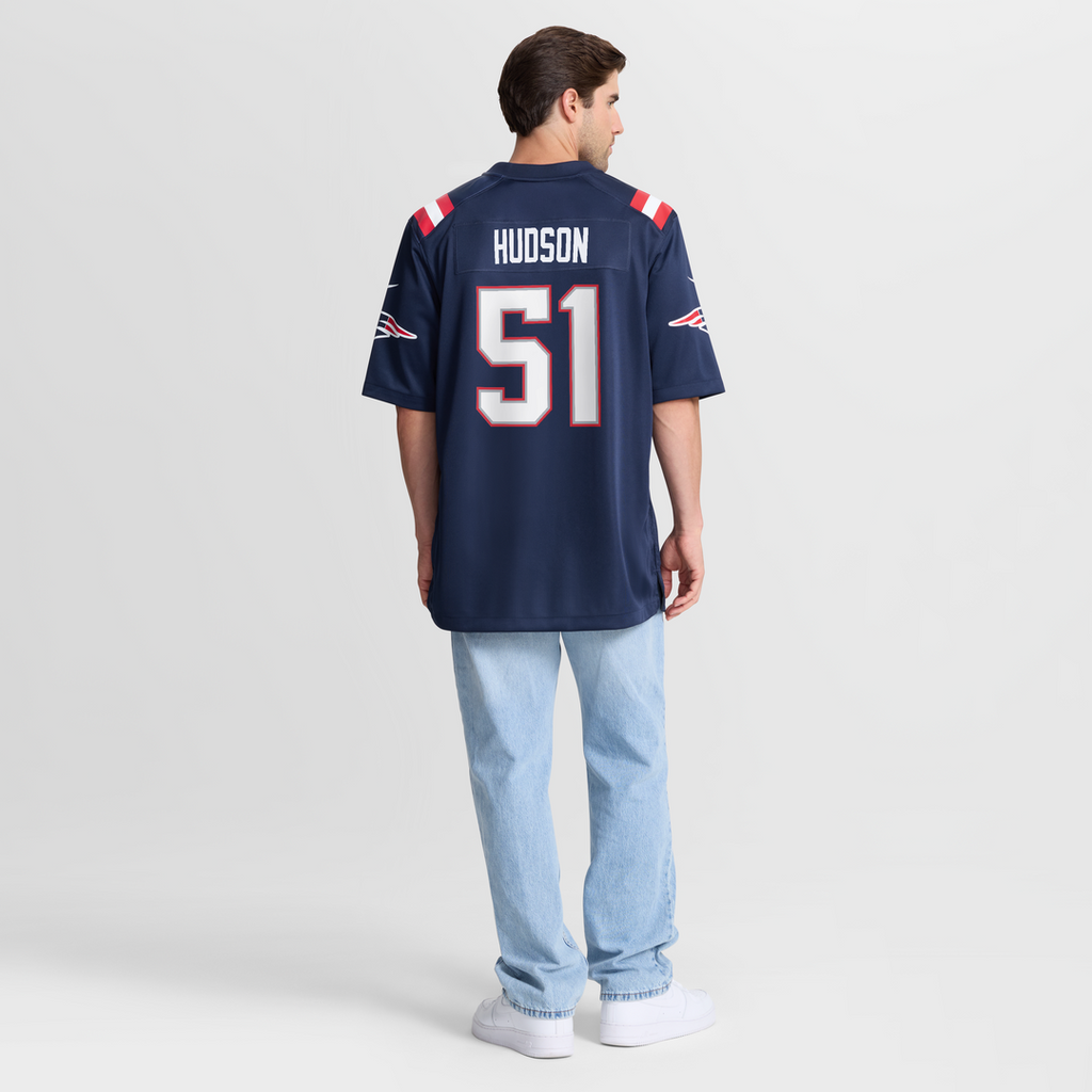 New England Patriots James Hudson Nike Navy Team Game Jersey product image 3, provided for visual reference and product