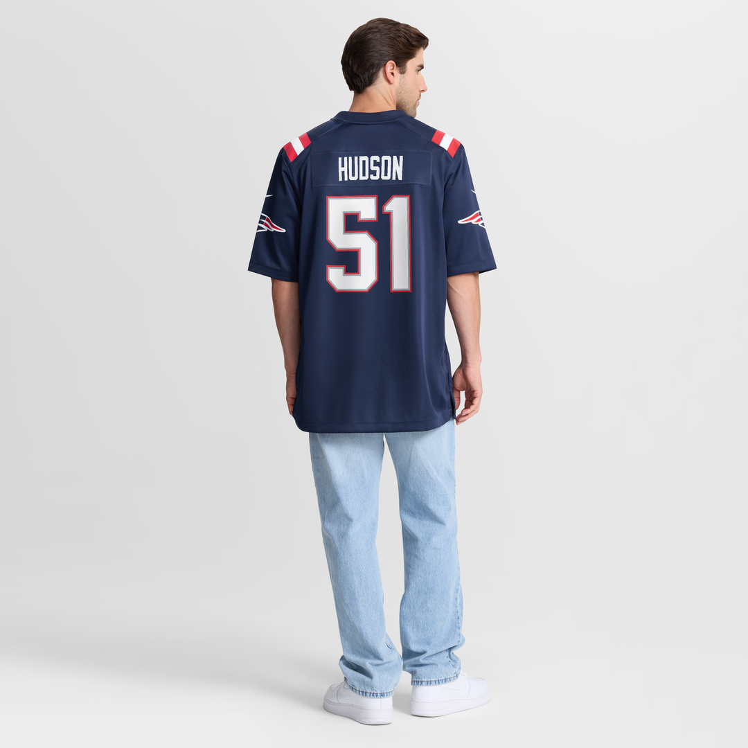 New England Patriots James Hudson Nike Navy Team Game Jersey product image 3, provided for visual reference and product