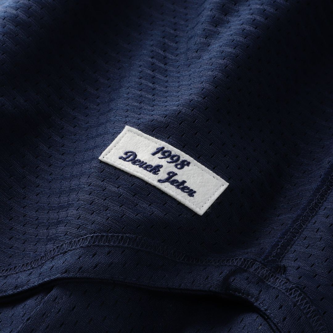 New York Yankees Derek Jeter Mitchell & Ness Navy Cooperstown Collection Mesh Batting Practice Button-Up Jersey product