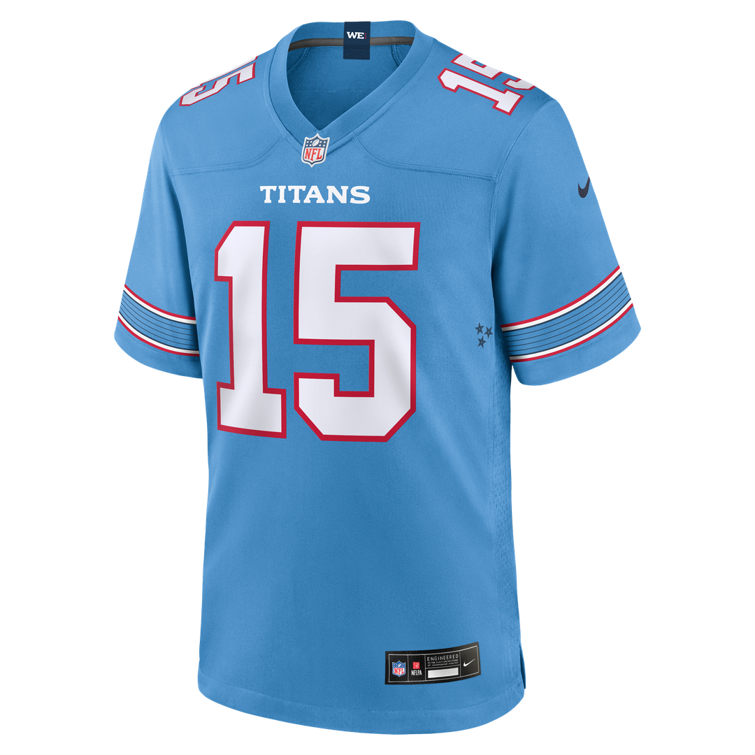 Tennessee Titans Keldric Faulk Nike Light Blue Team Game Jersey product image 2, provided for visual reference and product