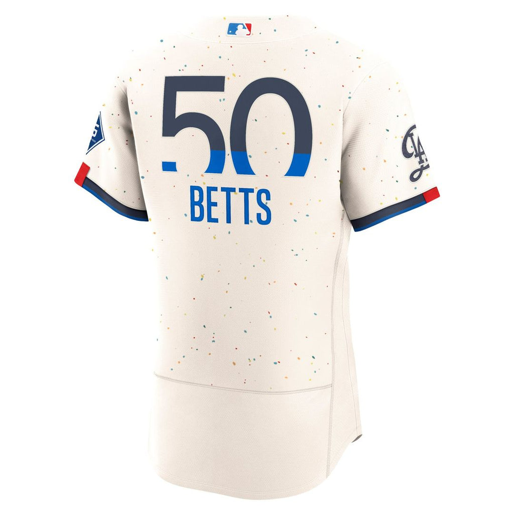 Los Angeles Dodgers Mookie Betts Nike Cream City Connect Authentic Sponsor Patch Jersey product image 3, provided for visual
