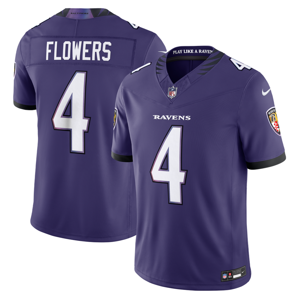 Baltimore Ravens Zay Flowers Nike Black Alternate Alternate Vapor F.U.S.E. Stitched Limited Jersey product image 7, provided