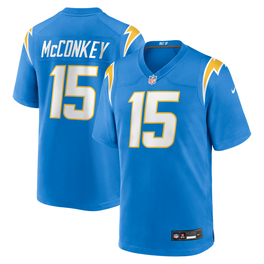 Los Angeles Chargers Ladd McConkey Nike Gold Alternate Charger Power Game Player Jersey product image 7, provided for visual