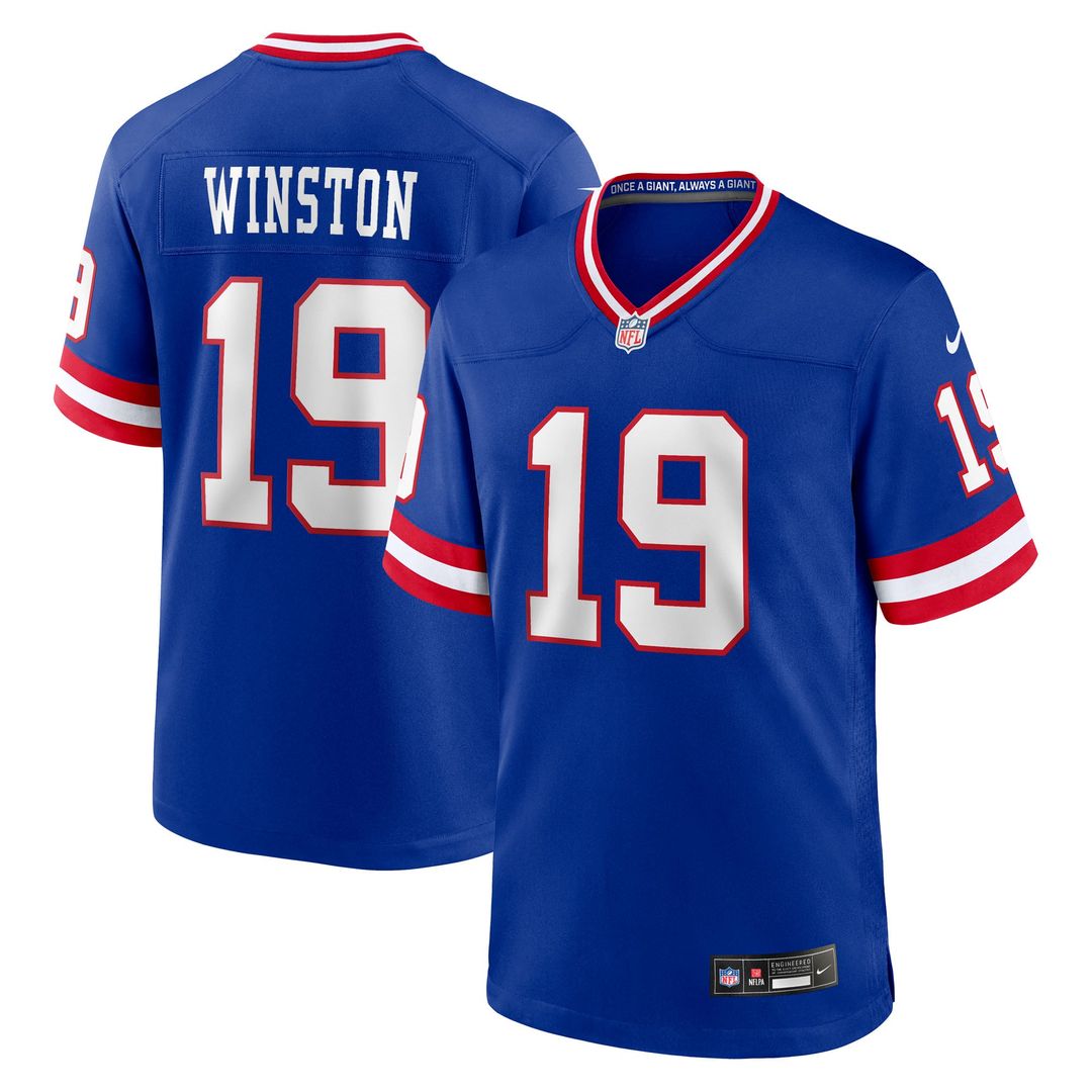 New York Giants Jameis Winston Nike Royal Alternate 2 Game Jersey product image 1, provided for visual reference and product
