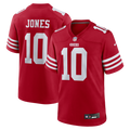San Francisco 49ers Mac Jones Nike Scarlet Team Game Jersey product image 1, provided for visual reference and product