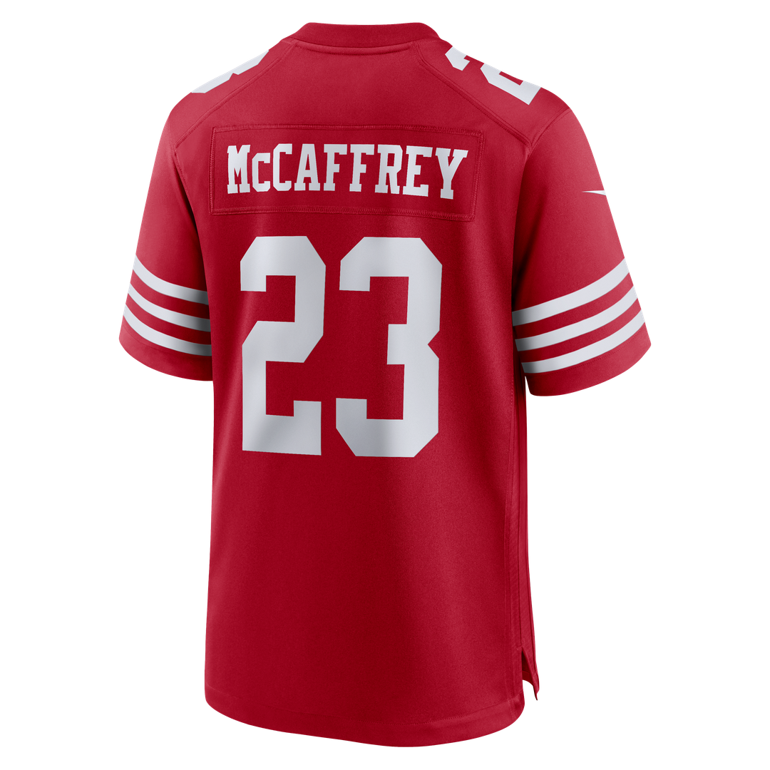 San Francisco 49ers Christian McCaffrey Nike White 80th Anniversary Game Jersey product image 9, provided for visual