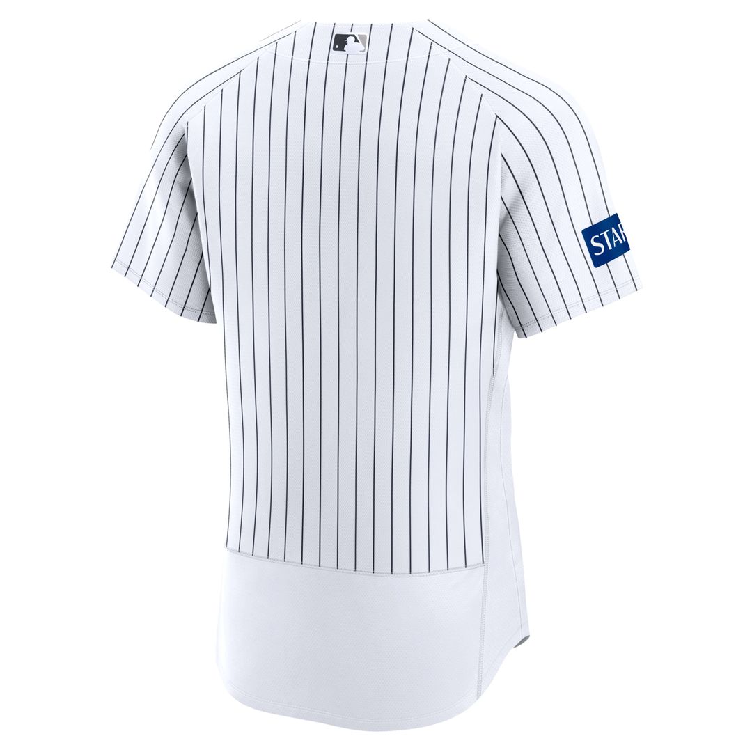 New York Yankees Nike White Home Sponsor Patch Authentic Jersey product image 3, provided for visual reference and product