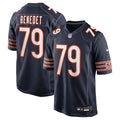 Chicago Bears Theo Benedet Nike Navy Team Game Jersey product image 1, provided for visual reference and product detail
