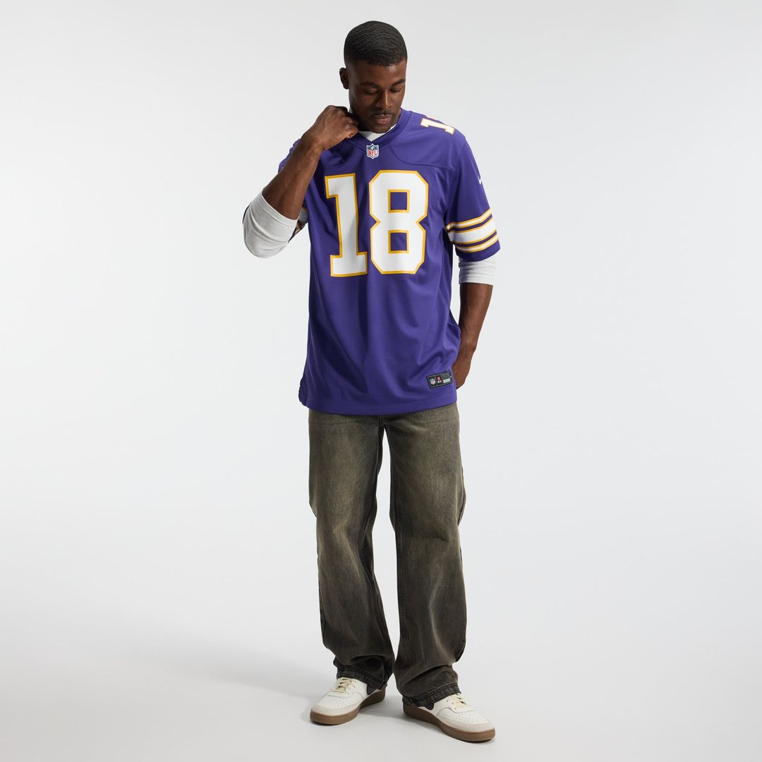 Minnesota Vikings Justin Jefferson Nike White Alternate Game Player Jersey product image 30, provided for visual reference