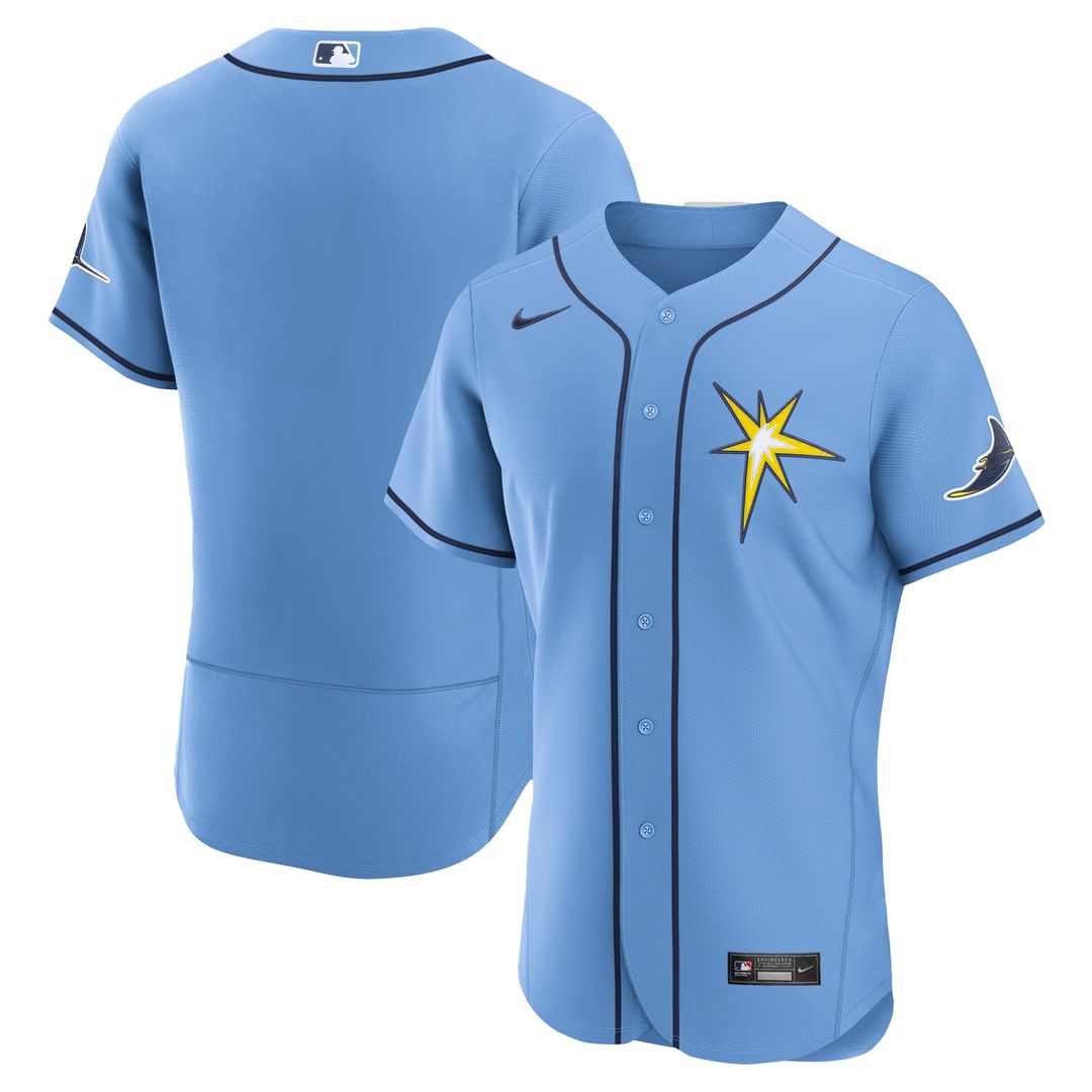 Tampa Bay Rays Nike Light Blue Alternate Authentic Jersey product image 4, provided for visual reference and product detail