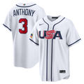 USA Baseball Roman Anthony Nike White 2026 World Baseball Classic Home Stadium Jersey product image 1, provided for visual