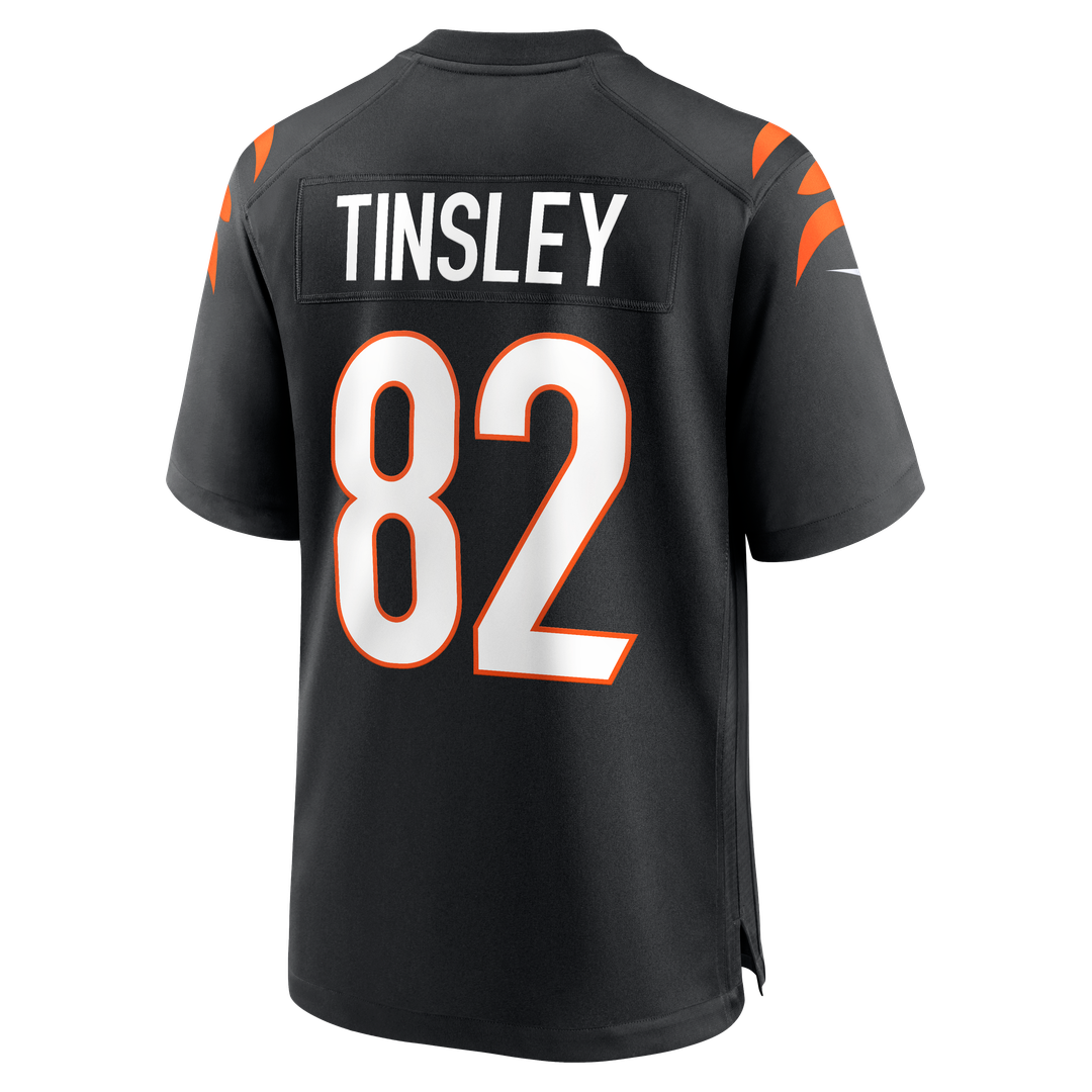 Cincinnati Bengals Mitchell Tinsley Nike Black Team Game Jersey product image 3, provided for visual reference and product