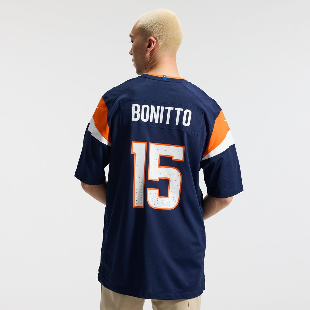 Denver Broncos Nik Bonitto Nike Orange Team Game Jersey product image 19, provided for visual reference and product detail