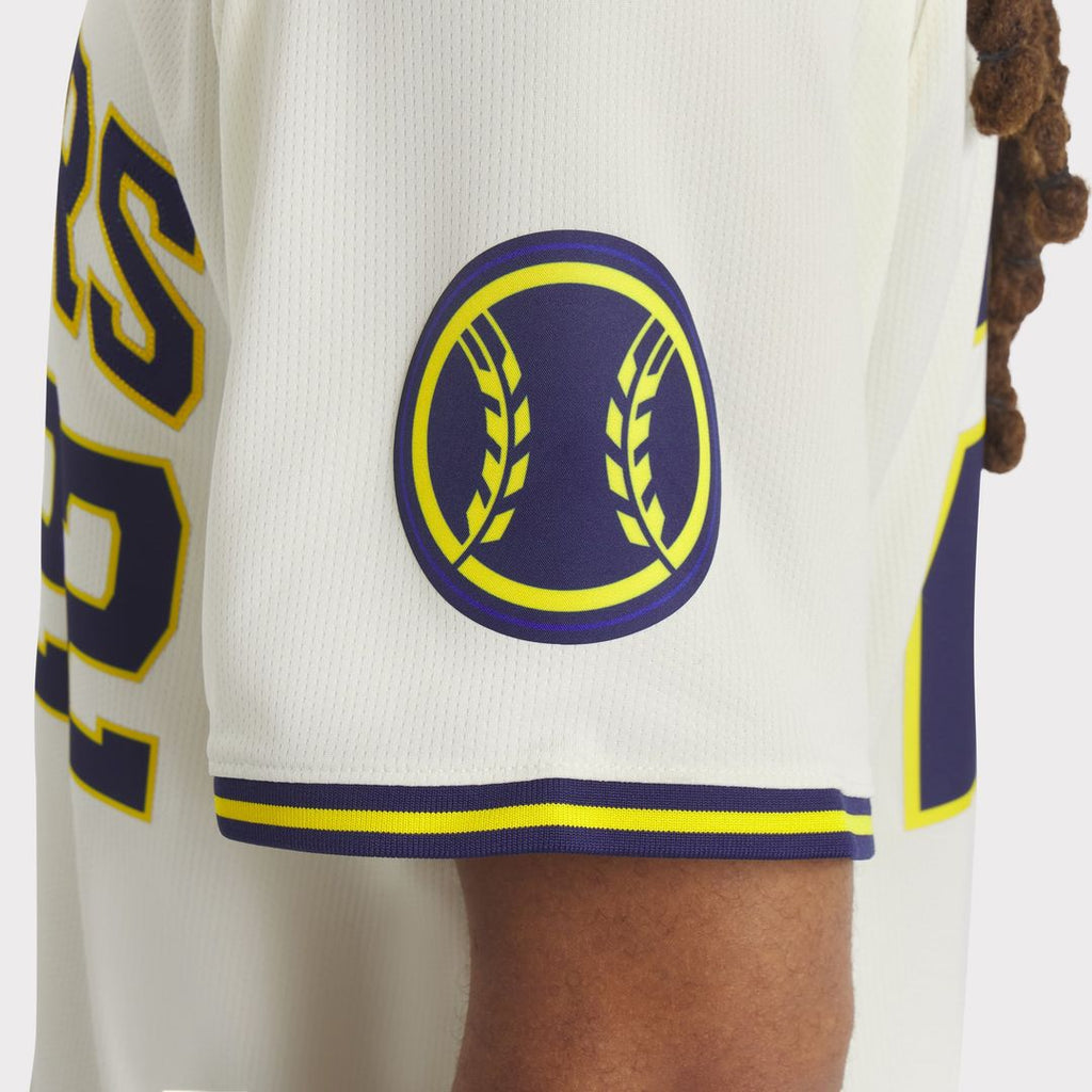 Milwaukee Brewers Christian Yelich Nike Cream Home Limited Player Jersey product image 12, provided for visual reference and