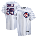 Chicago Cubs Justin Steele Nike White Home Replica Jersey product image 1, provided for visual reference and product detail