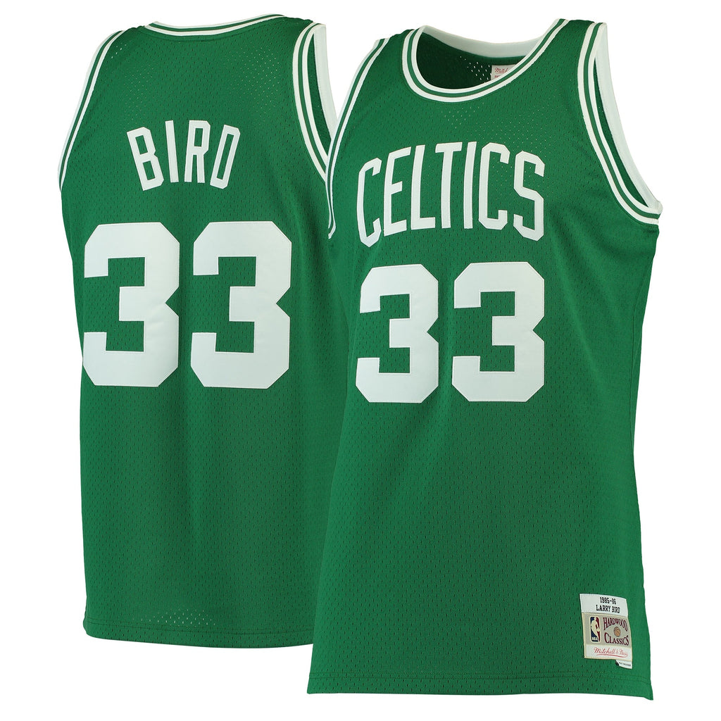 Mitchell & Ness Larry Bird White Boston Celtics 1985-86 Hardwood Classics Swingman Jersey product image 6, provided for