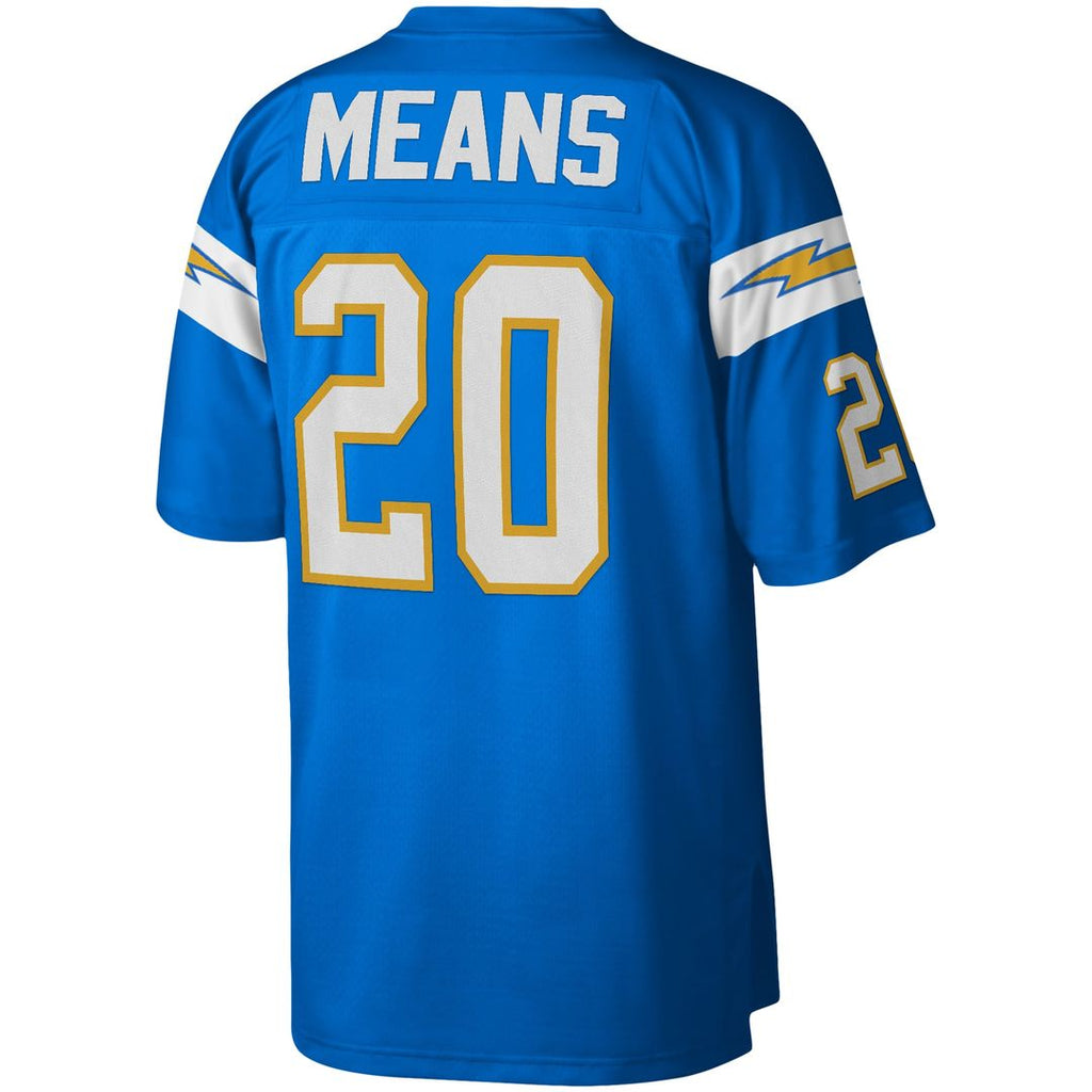 Los Angeles Chargers Natrone Means Mitchell & Ness Powder Blue Legacy Replica Jersey product image 3, provided for visual