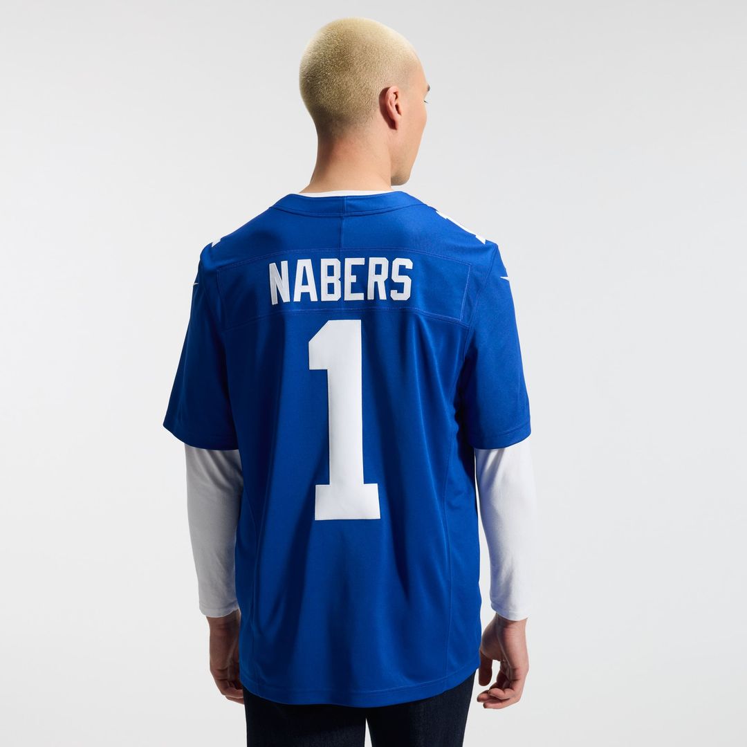 New York Giants Malik Nabers Nike Royal Team Vapor F.U.S.E. Stitched Limited Jersey product image 3, provided for visual