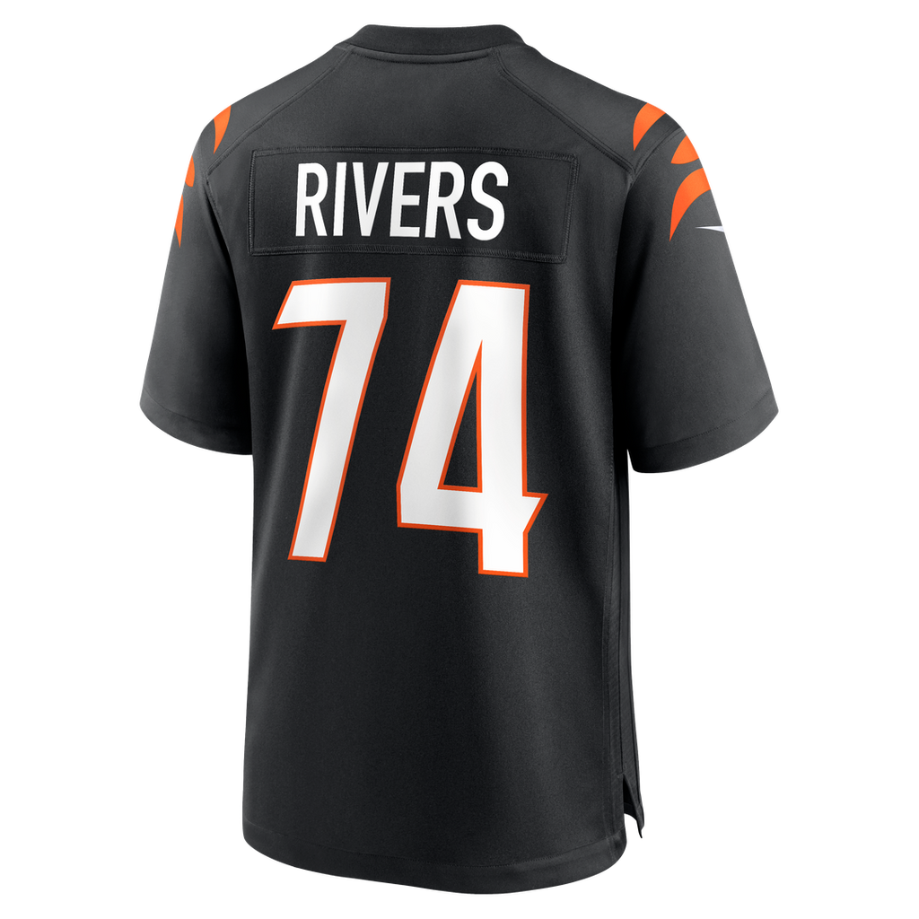 Cincinnati Bengals Jalen Rivers Nike Black Team Game Jersey product image 3, provided for visual reference and product