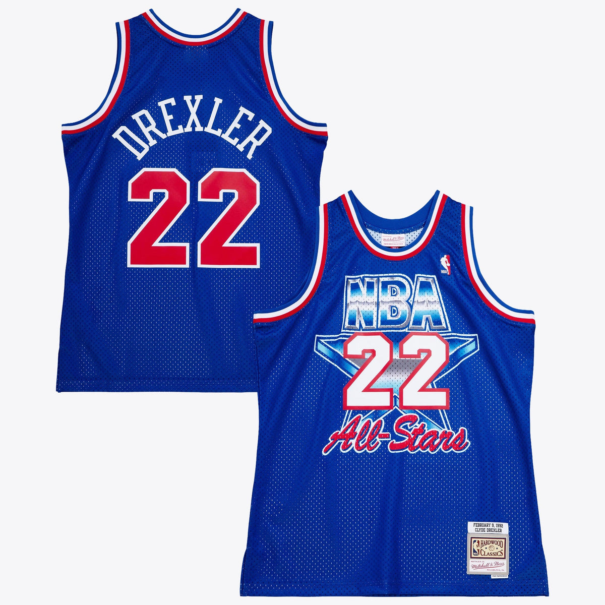 NBA Mitchell & Ness Clyde Drexler 1992 All-Star West Authentic Jersey - Royal Blue product image 1, provided for visual