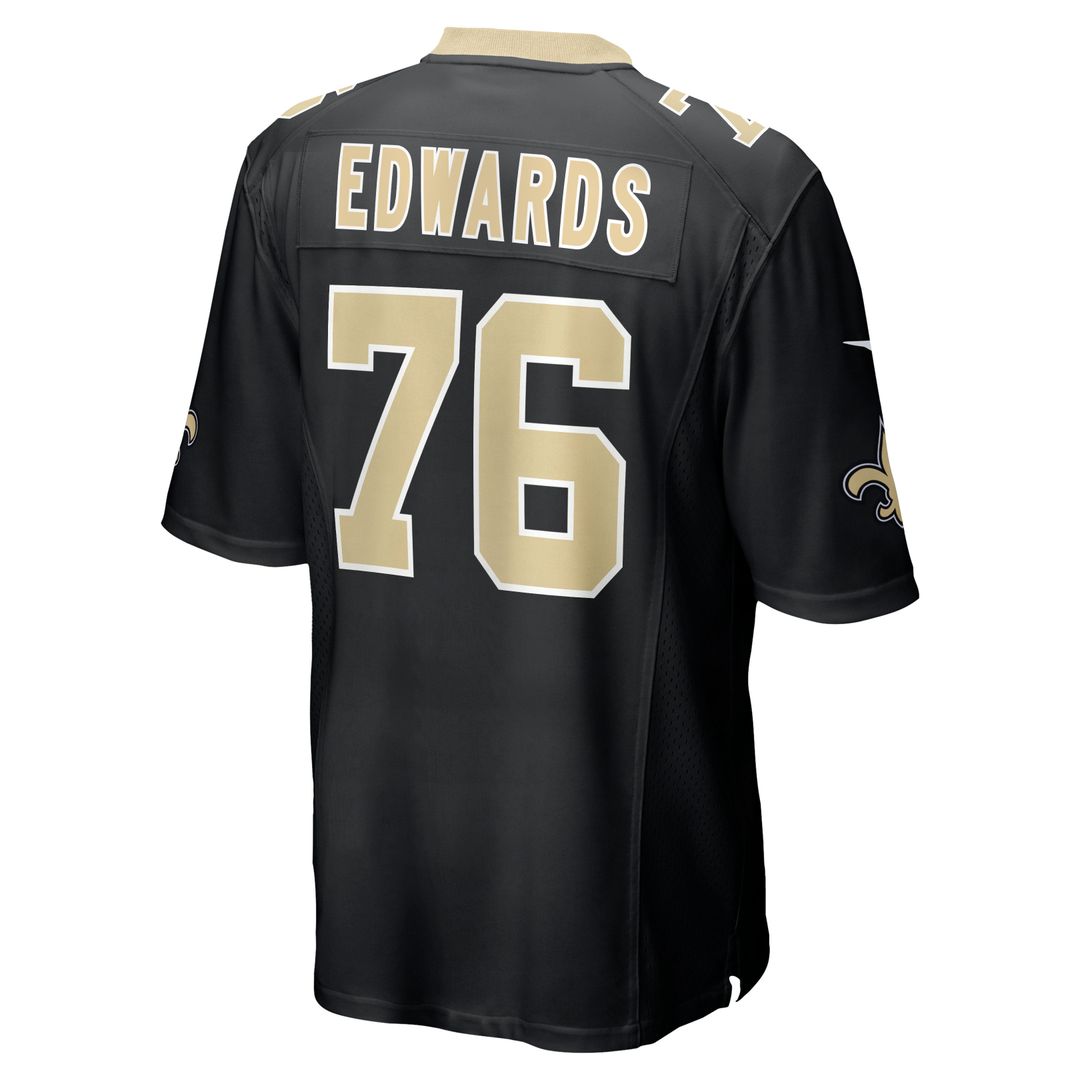New Orleans Saints David Edwards Nike Black Team Game Jersey product image 3, provided for visual reference and product