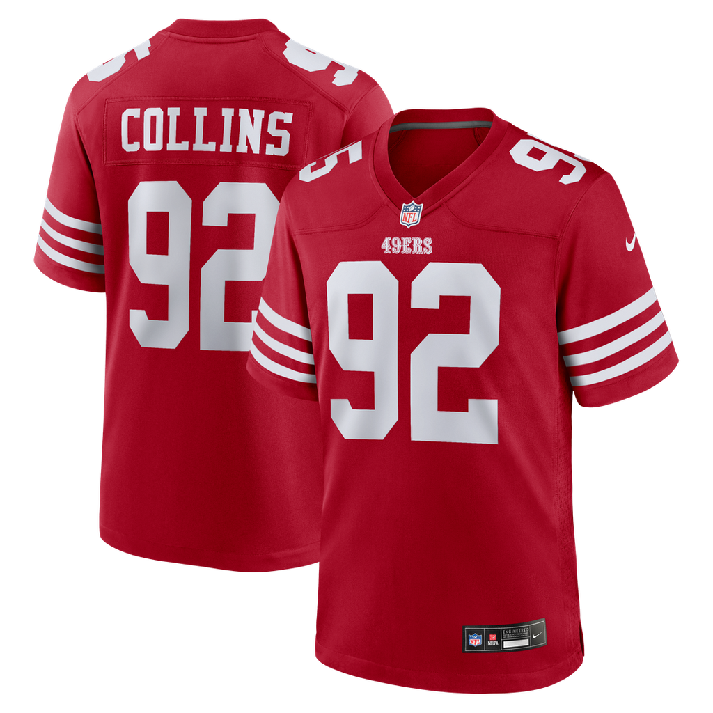 San Francisco 49ers Alfred Collins Nike Scarlet Team Game Jersey product image 1, provided for visual reference and product