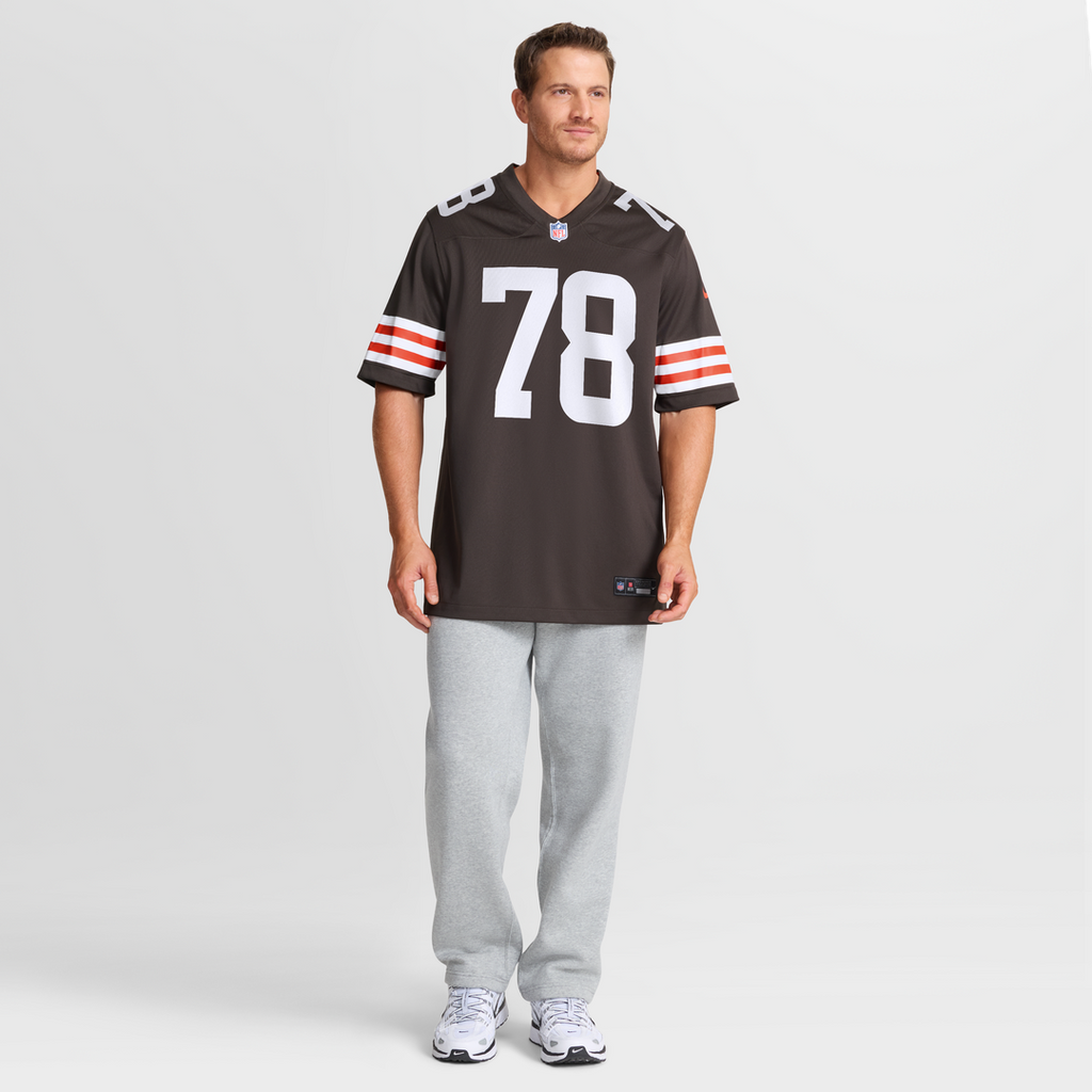 Cleveland Browns Jack Conklin Nike Brown Game Player Jersey product image 4, provided for visual reference and product
