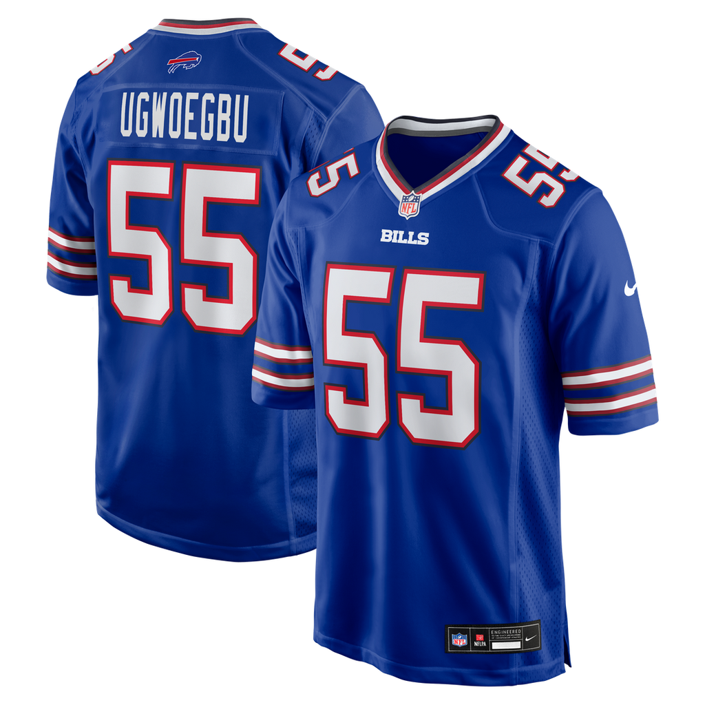 Buffalo Bills David Ugwoegbu Nike Royal Game Jersey product image 1, provided for visual reference and product detail review