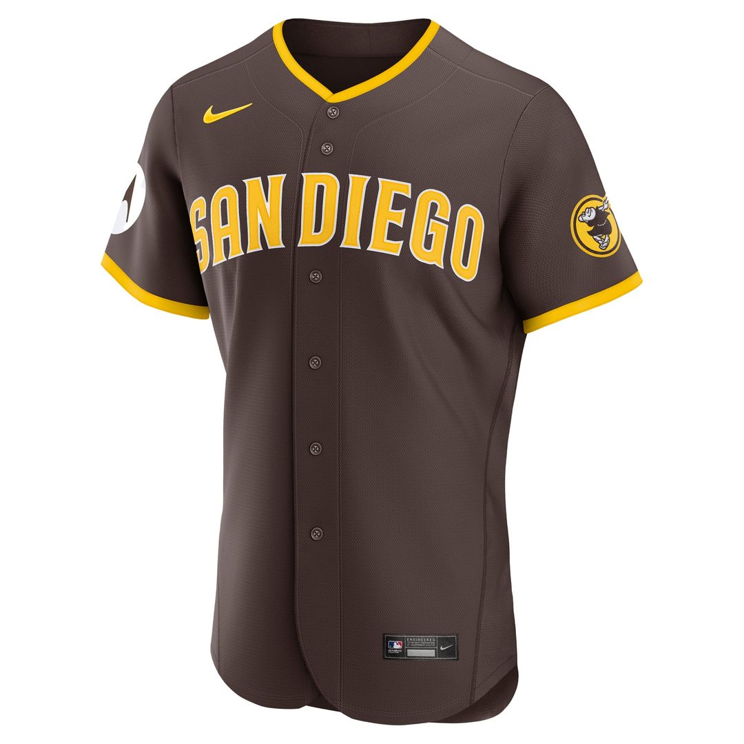San Diego Padres Nike Brown Road Sponsor Patch Authentic Jersey product image 5, provided for visual reference and product