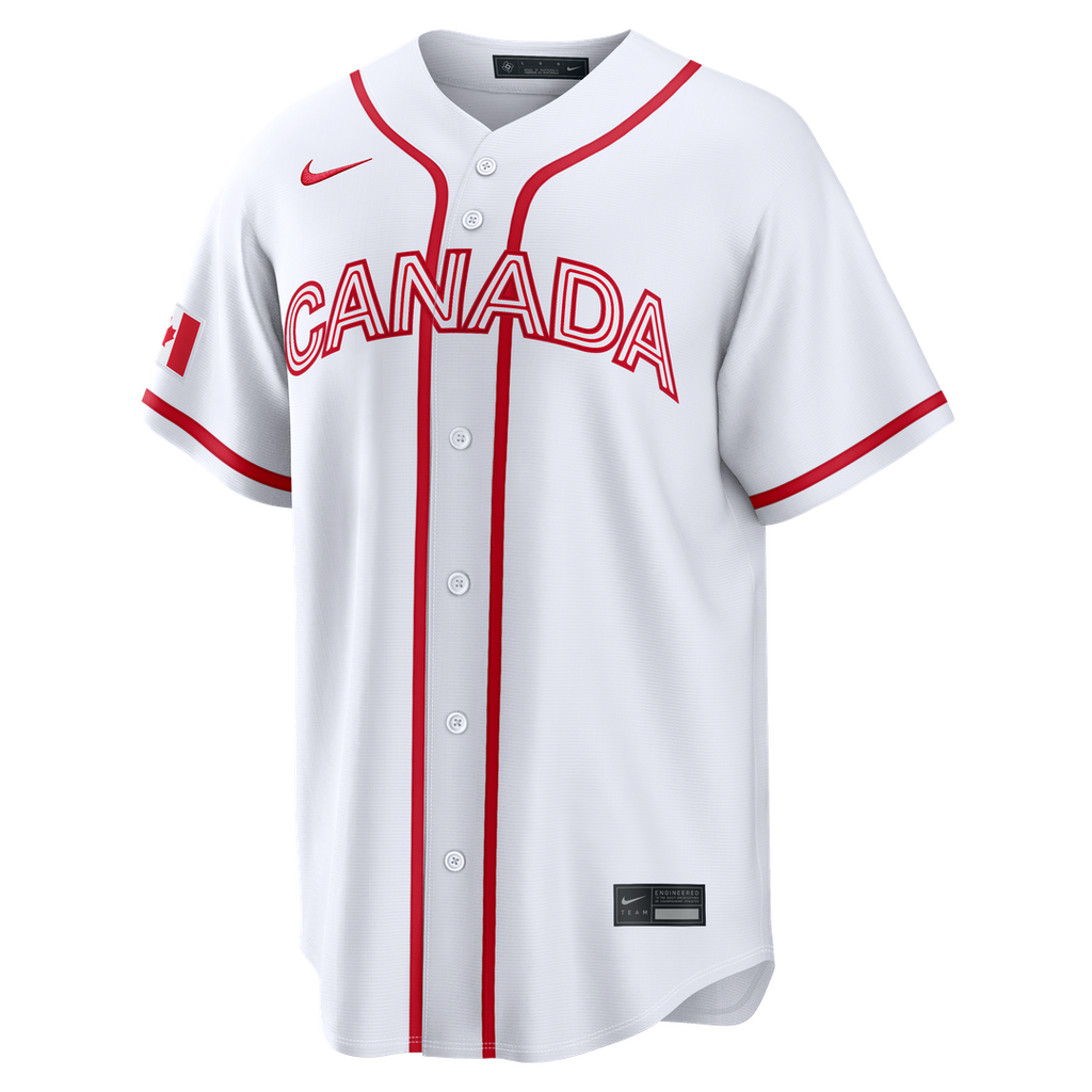 Canada Baseball Josh Naylor Nike White 2026 World Baseball Classic Home Stadium Jersey product image 2, provided for visual