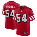 San Francisco 49ers Fred Warner Nike Scarlet Alternate Game Jersey product image 1, provided for visual reference and