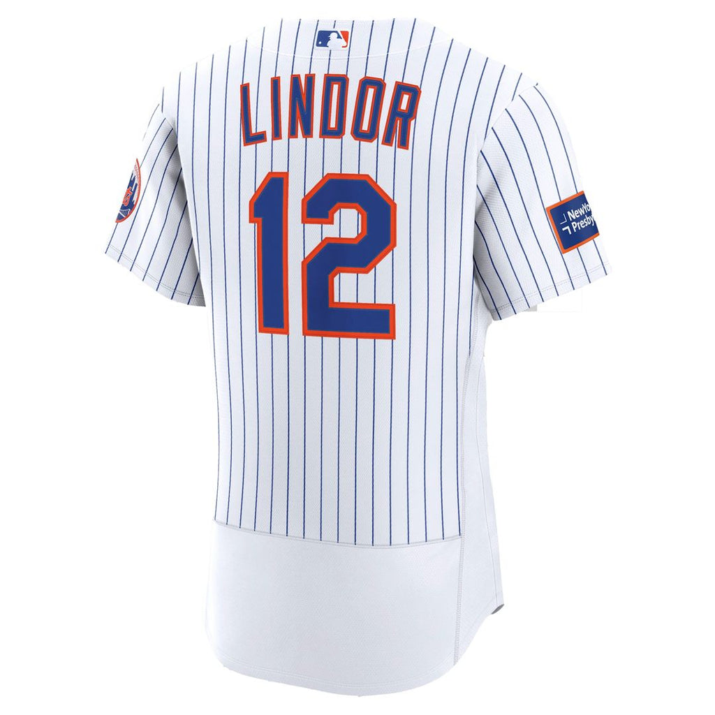 New York Mets Francisco Lindor Nike White Home Authentic Sponsor Patch Jersey product image 6, provided for visual reference