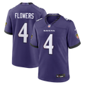 Baltimore Ravens Zay Flowers Nike Purple Team Game Jersey product image 1, provided for visual reference and product detail
